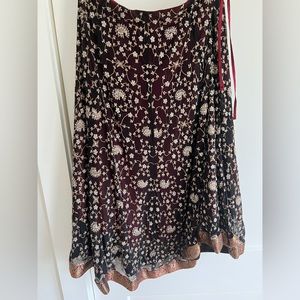 Heavy beaded, fully lined, holiday skirt